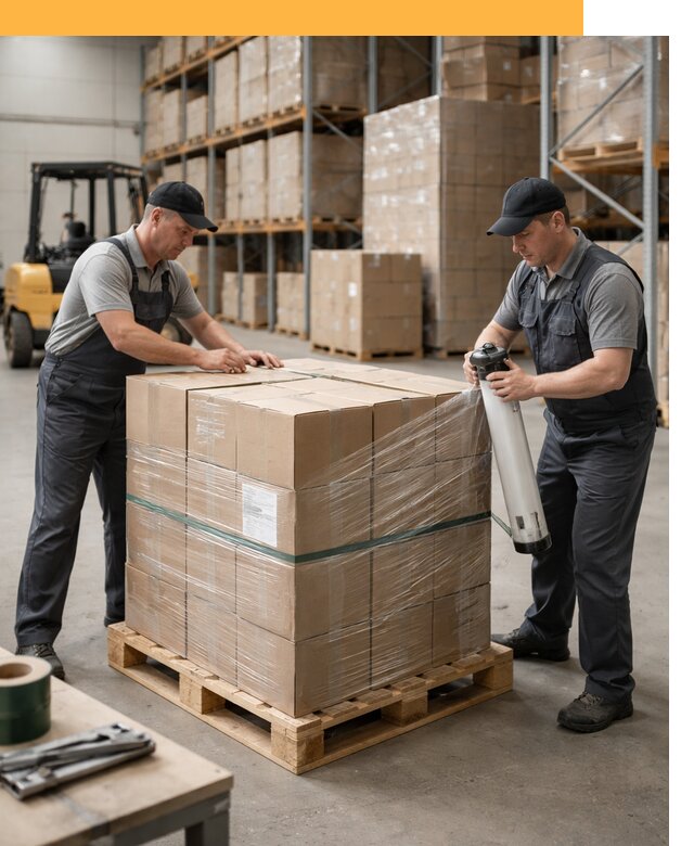 Упаковка и паллетирование грузов от 3558 руб: защита и крепление